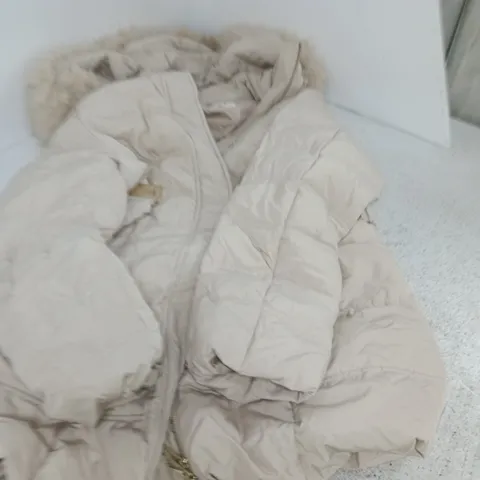 PHASE EIGHT WOMEN'S BEIGE PADDED QUILTED COAT – UK 16 (US 12)