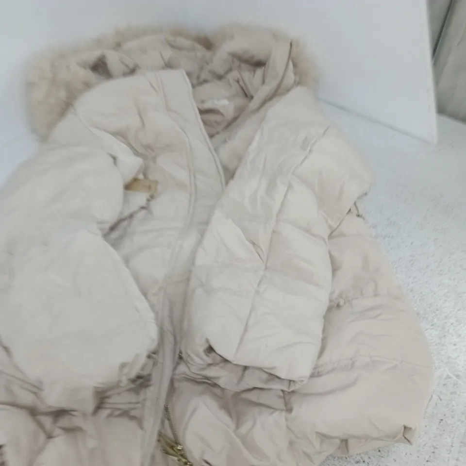PHASE EIGHT WOMEN'S BEIGE PADDED QUILTED COAT – UK 16 (US 12)