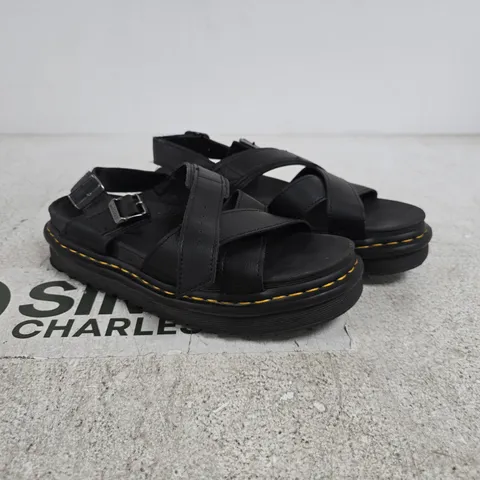 DR MARTENS BLACK ATHENA SANDALS UNBOXED UK 8