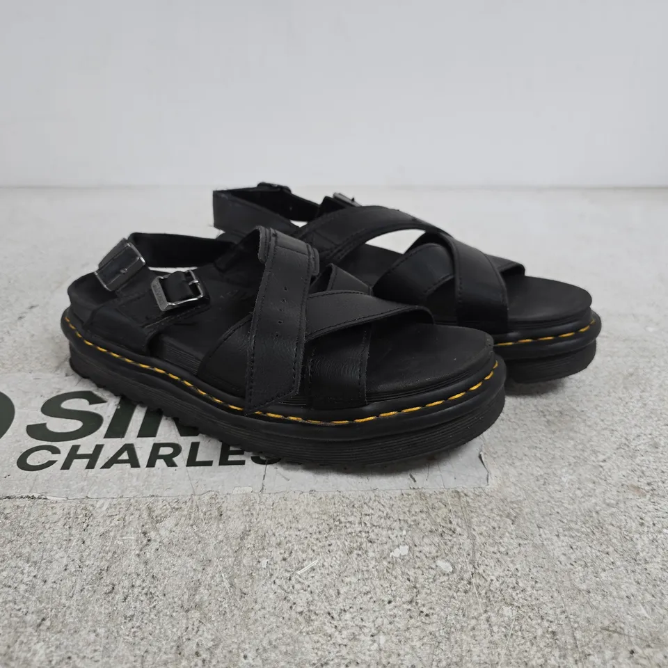 DR MARTENS BLACK ATHENA SANDALS UNBOXED UK 8