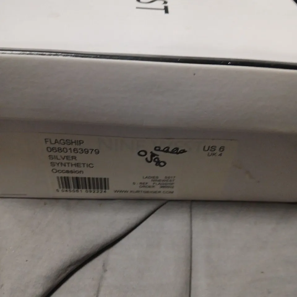 NINE WEST GLITTER PUMPS – SILVER, UK 4 (US 6)