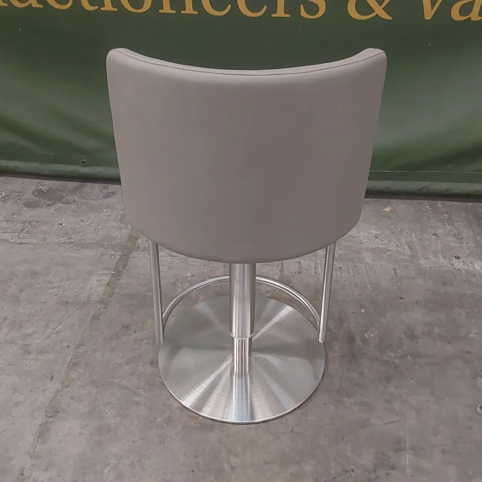 QUALITY DESIGNER MONZA STAINLESS STEEL AND PU LEATHER BAR STOOL