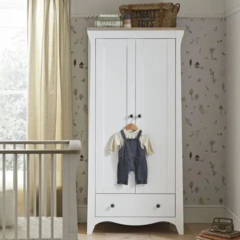 BOXED CUDDLE CO. CLARA WARDROBE - WHITE/ASH (2 BOXES)