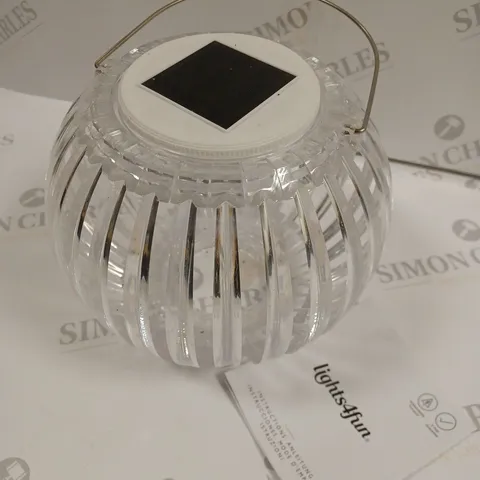BOXED LIGHTS4FUN HANGING SOLAR LANTERN