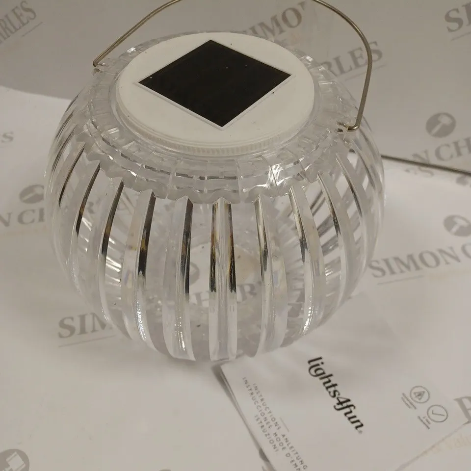 BOXED LIGHTS4FUN HANGING SOLAR LANTERN