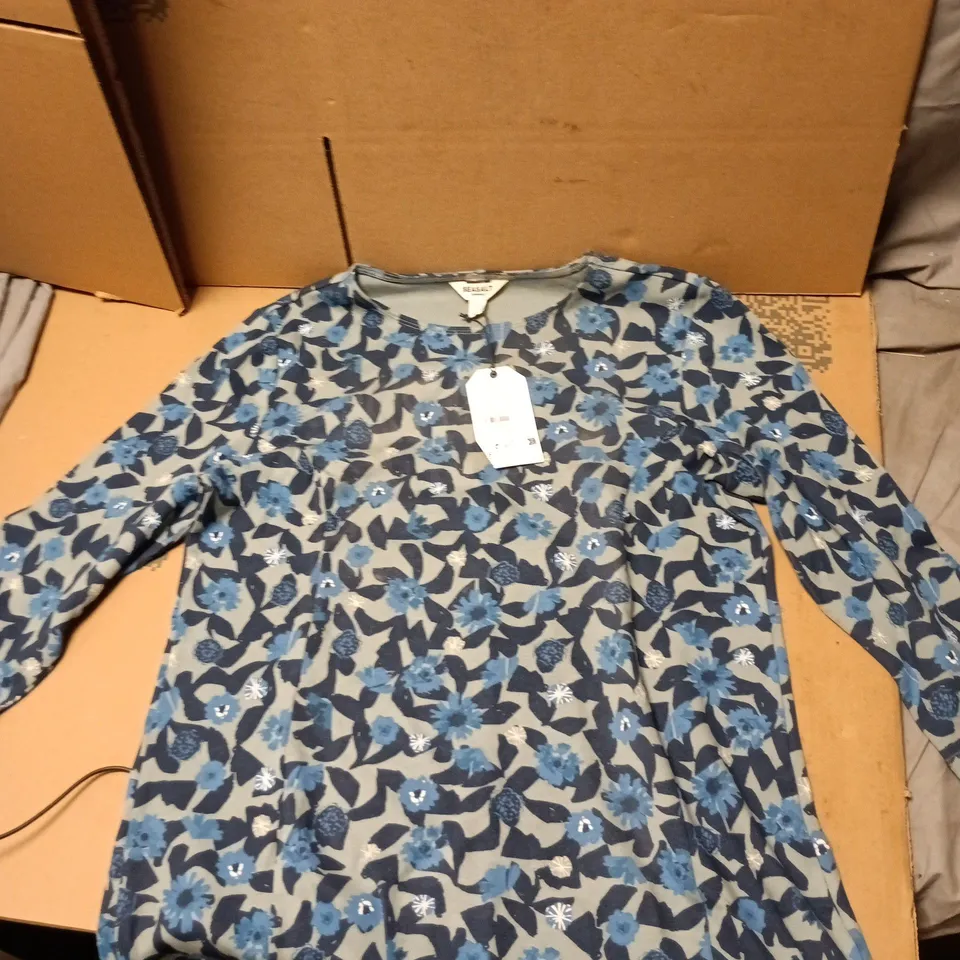 SEASALT CORNWALL CORNISH OAK DRESS – FLORAL PRINT, UK 14, ORGANIC COTTON