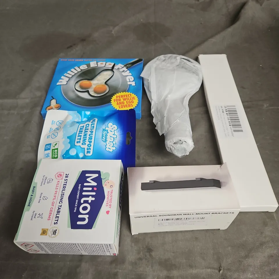 APPROXIMATELY 10 ASSORTED HOUSEHOLD ITEMS TO INCLUDE - SHOWER HEADS , MOUNT BRACKETS , ETC 