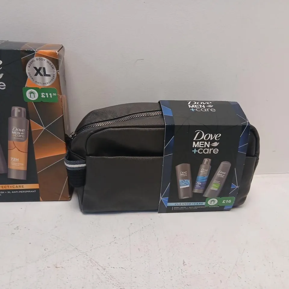 DOVE MEN+CARE GROOMING GIFT SETS (3 BOXES) WITH BLACK TRAVEL BAG