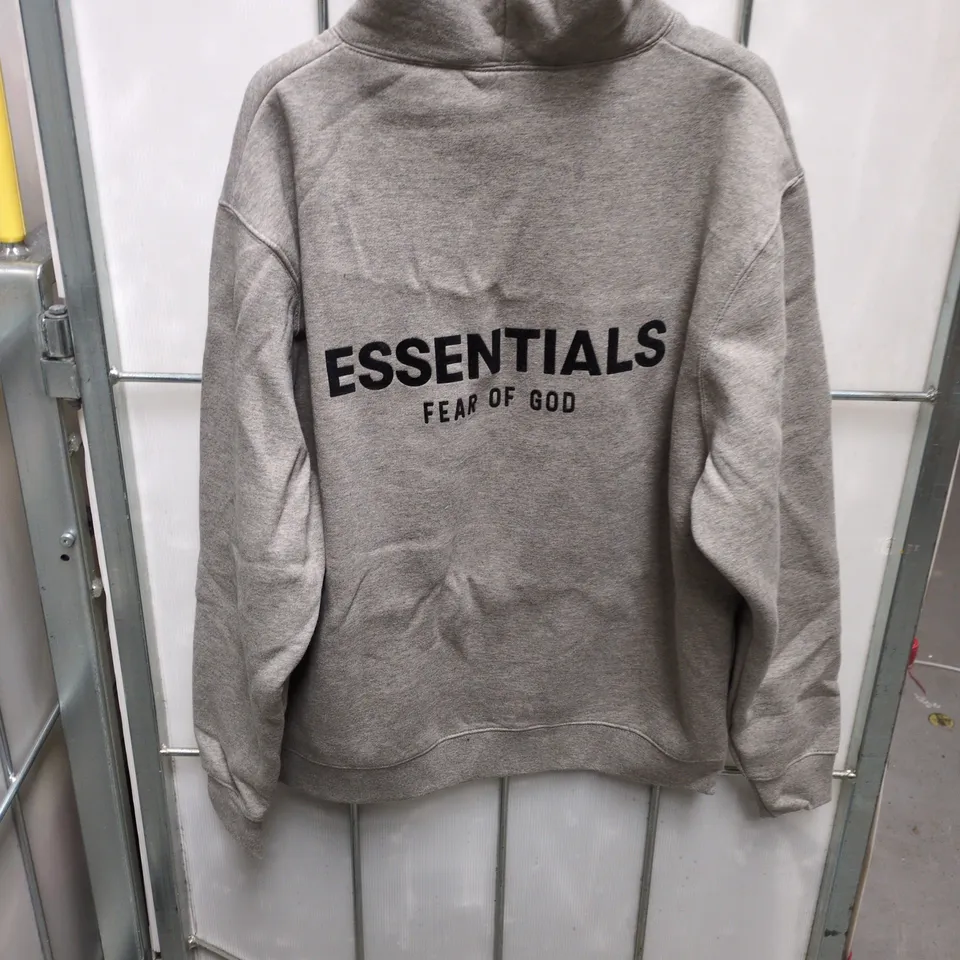 ESSENTIALS FEAR OF GOD HOODIE – GREY, SIZE M