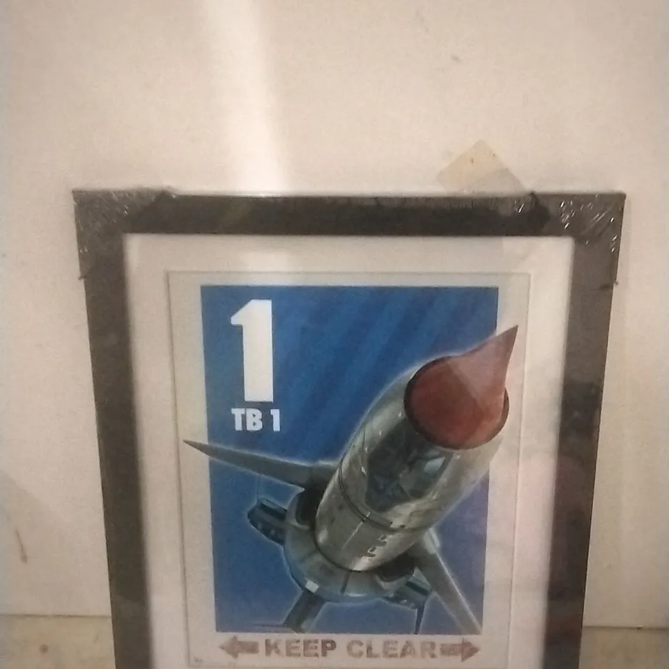 BOXED THUNDERBIRD 1 POSTER WITH GLASS FRAME