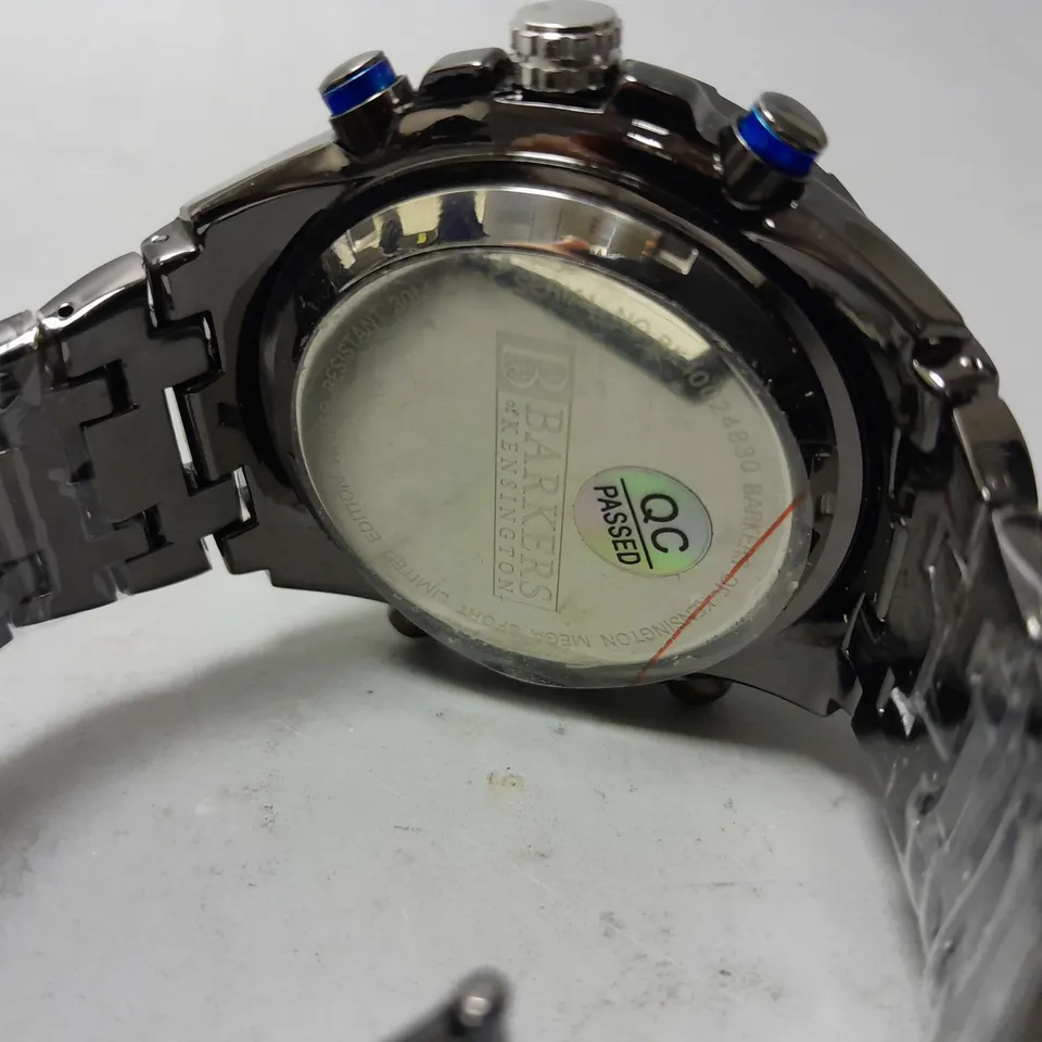 BOXED BARKERS OF KENSINGTON MEGA SPORT BLUE WATCH