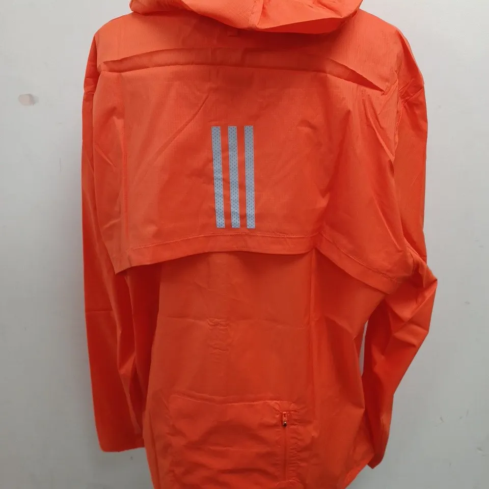 ADIDAS WIND.RDY MARATHON JACKET IN ORANGE - UK XL
