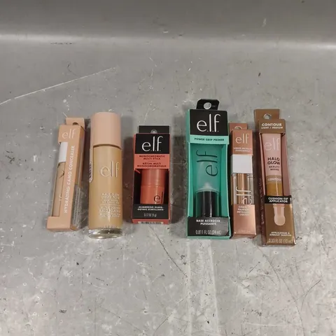 ELF LOT OF 6 ASSORTED COSMETIC PRODUCTS TO INCLUDE - HALO GLOW LIQUID FILTER IN 0 FAIR - POWER GRIP PRIMER - MONOCHROMATIC MULTI-STICK - ETC