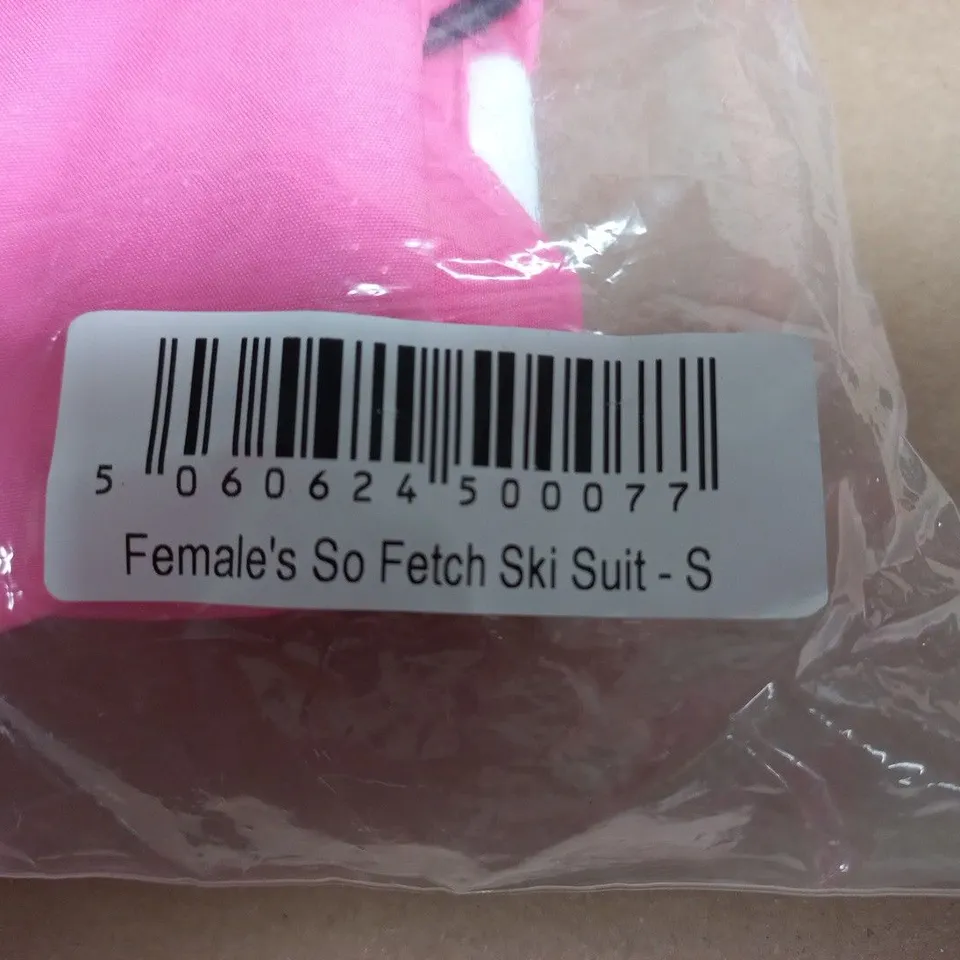 WOMEN'S SO FETCH SKI SUIT – SIZE S (SEALED IN PACKAGING)