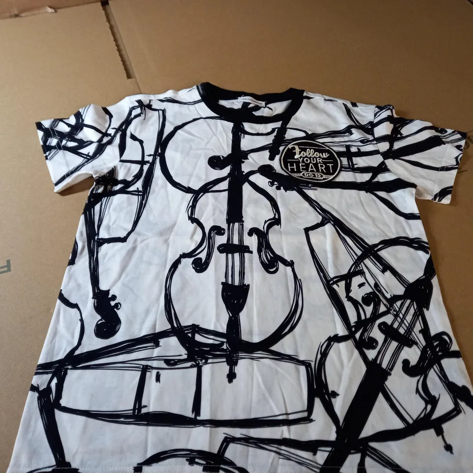 DOLCE & GABBANA MUSICAL DETAIL TSHIRT - SIZE UNKNOWN