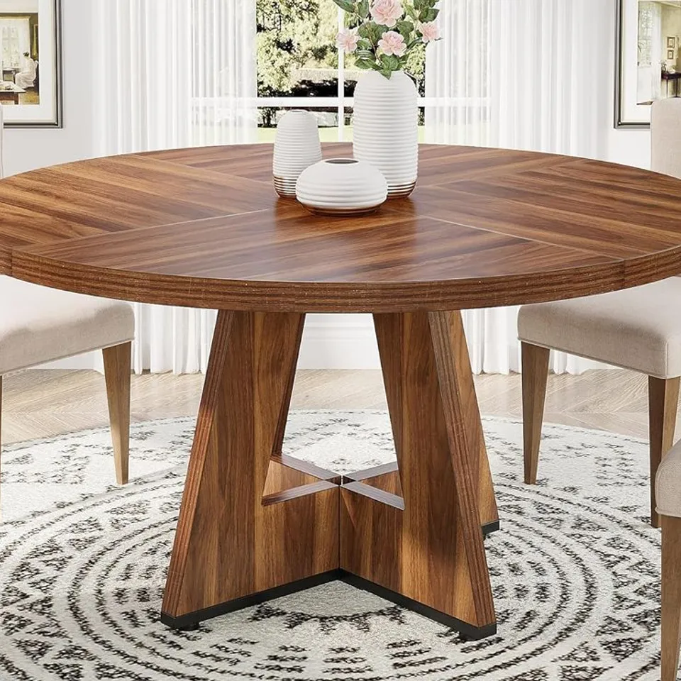 BOXED ROUND DINING TABLE FOR 4 PEOPLE