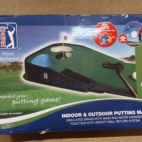 BOXED PGA TOUR INDOOR & OUTDOOR PUTTING MAT