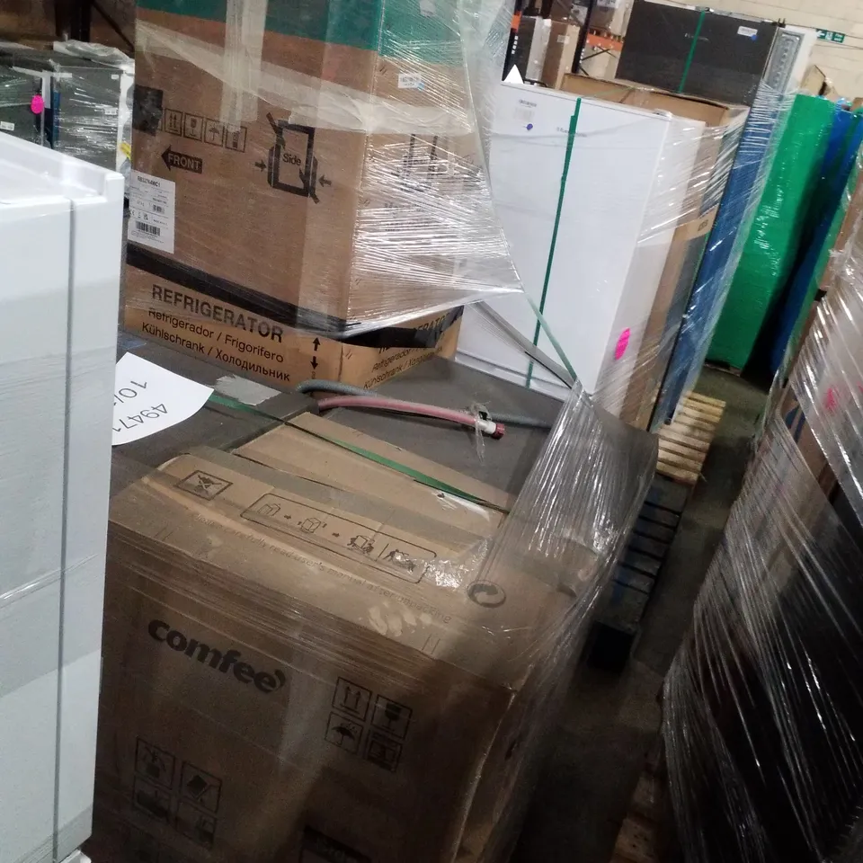 PALLET OF APPROXIMATELY 4 UNPROCESSED RAW RETURN WHITE GOODS TO INCLUDE;