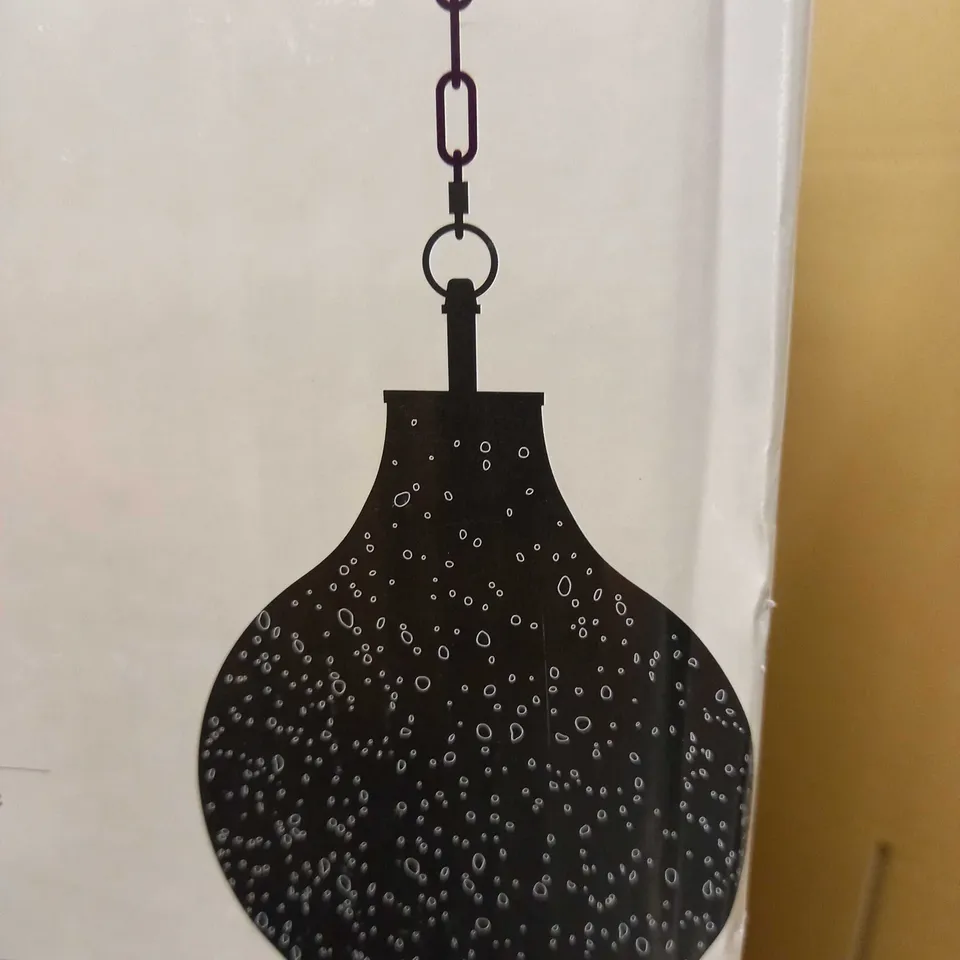 JOHN LEWIS SELSEY PENDANT, BLUE GLASS SHADE, NICKEL FINISH