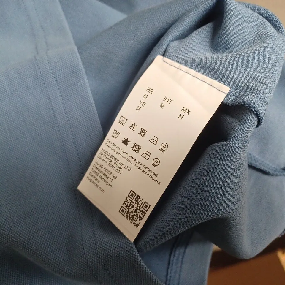 BOSS SLIM FIT BLUE POLO SHIRT - M