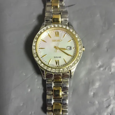 UNBOXED SEIKO SOLAR STAINLESS STEEL LADIES WATCH