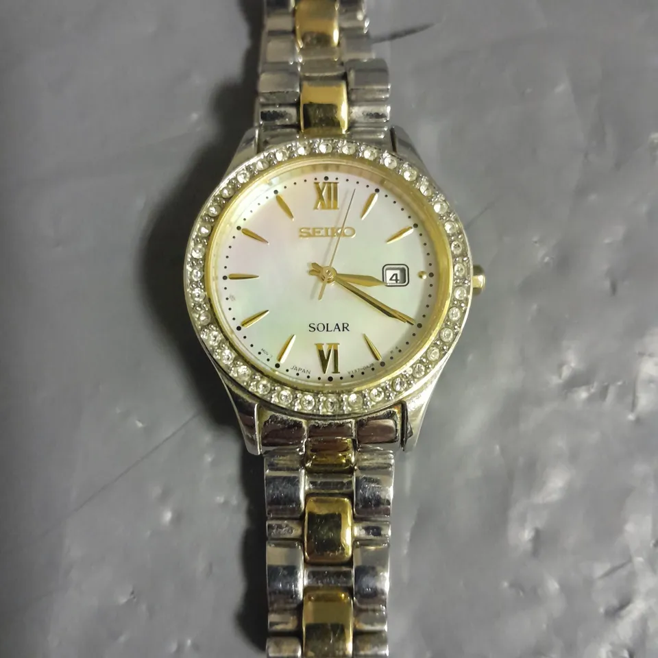 UNBOXED SEIKO SOLAR STAINLESS STEEL LADIES WATCH