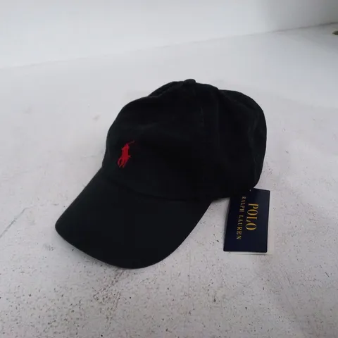 POLO RALPH LAUREN BLACK BASEBALL CAP - ONE SIZE