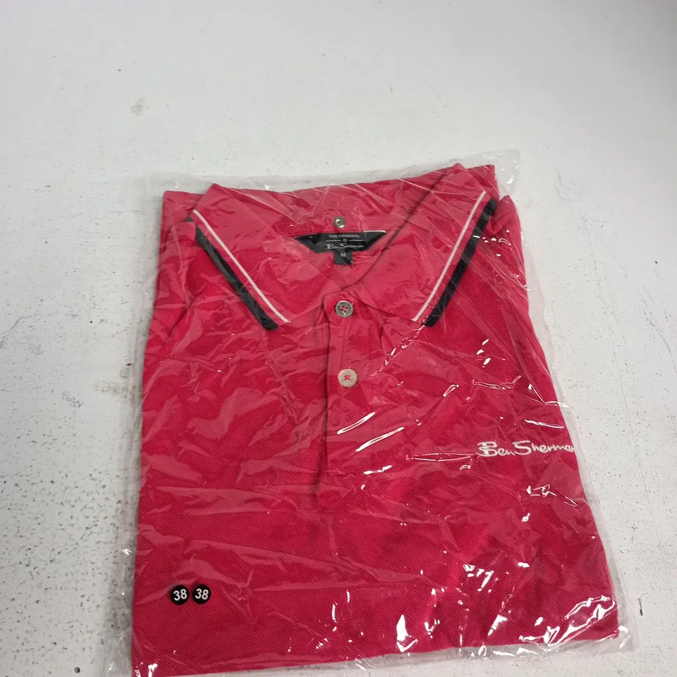 BEN SHERMAN THE ORIGINAL MEN'S POLO SHIRT – RED – UK M