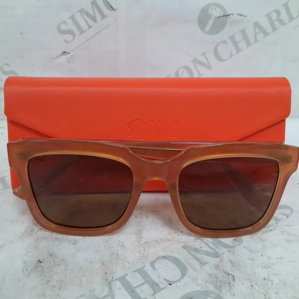 BOXED RUTH LANGSFORD SUNGLASSES IN TAN