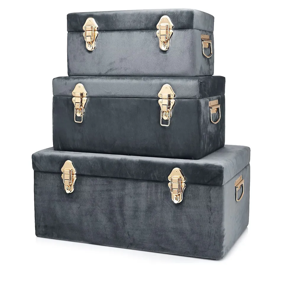 BUNDLEBERRY BY AMANDA HOLDEN SET OF 3 VELVET TOUCH TRUNKS