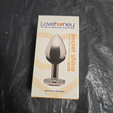 LOVEHONEY SECRET SHINE METAL BUTT PLUG – BOXED, SIZE MEDIUM