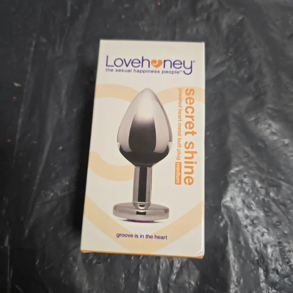 LOVEHONEY SECRET SHINE METAL BUTT PLUG – BOXED, SIZE MEDIUM