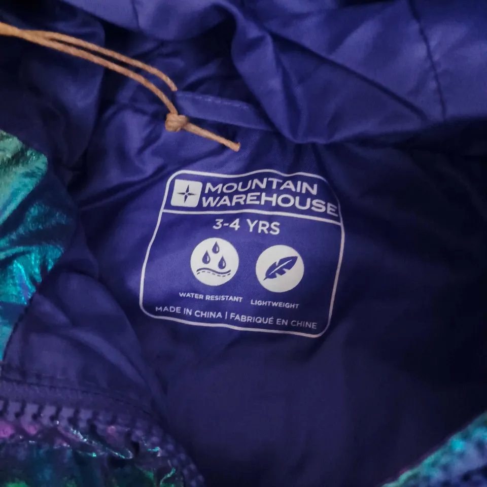 MOUNTAIN WAREHOUSE SEASONS 2 KIDS PADDED JACKET IN MERMAID - 3-4 YEARS