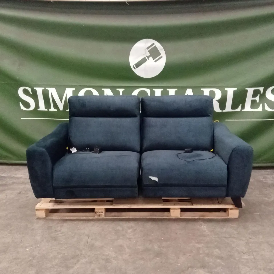 QUALITY DESIGNER 3 SEATER FABRIC ELECTRIC RECLINER SOFA - TEAL