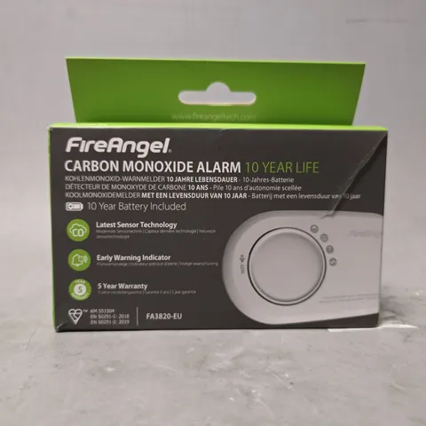 BOXED FIRE ANGEL CARBON MONOXIDE ALARM