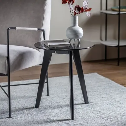 BOXED BREA ROUND SIDE TABLE (1 BOX)