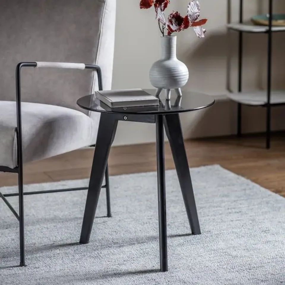 BOXED BREA ROUND SIDE TABLE (1 BOX)