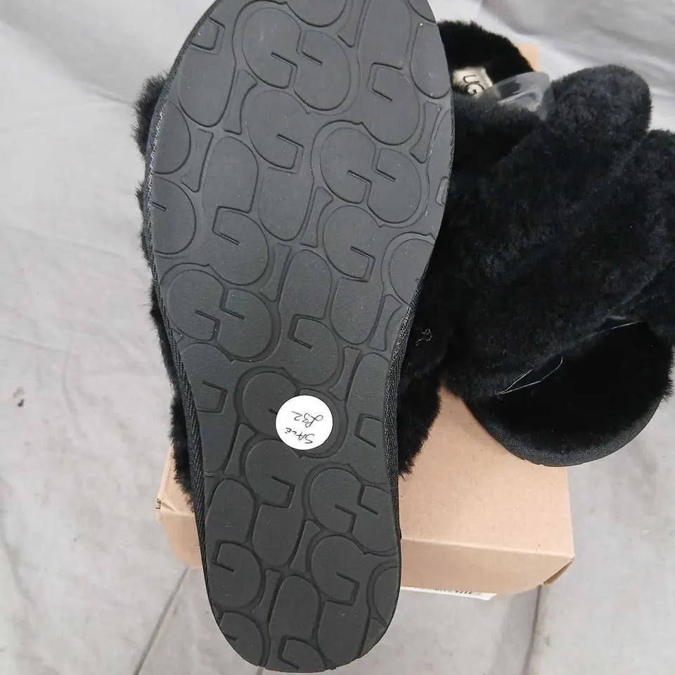 UGG SCUFFITA SLIPPERS – BLACK, WOMEN'S UK 3 (US 5, EU 36)