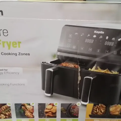 BOXED KEPLIN 9 LITRE DUAL DRAWER AIRFRYER