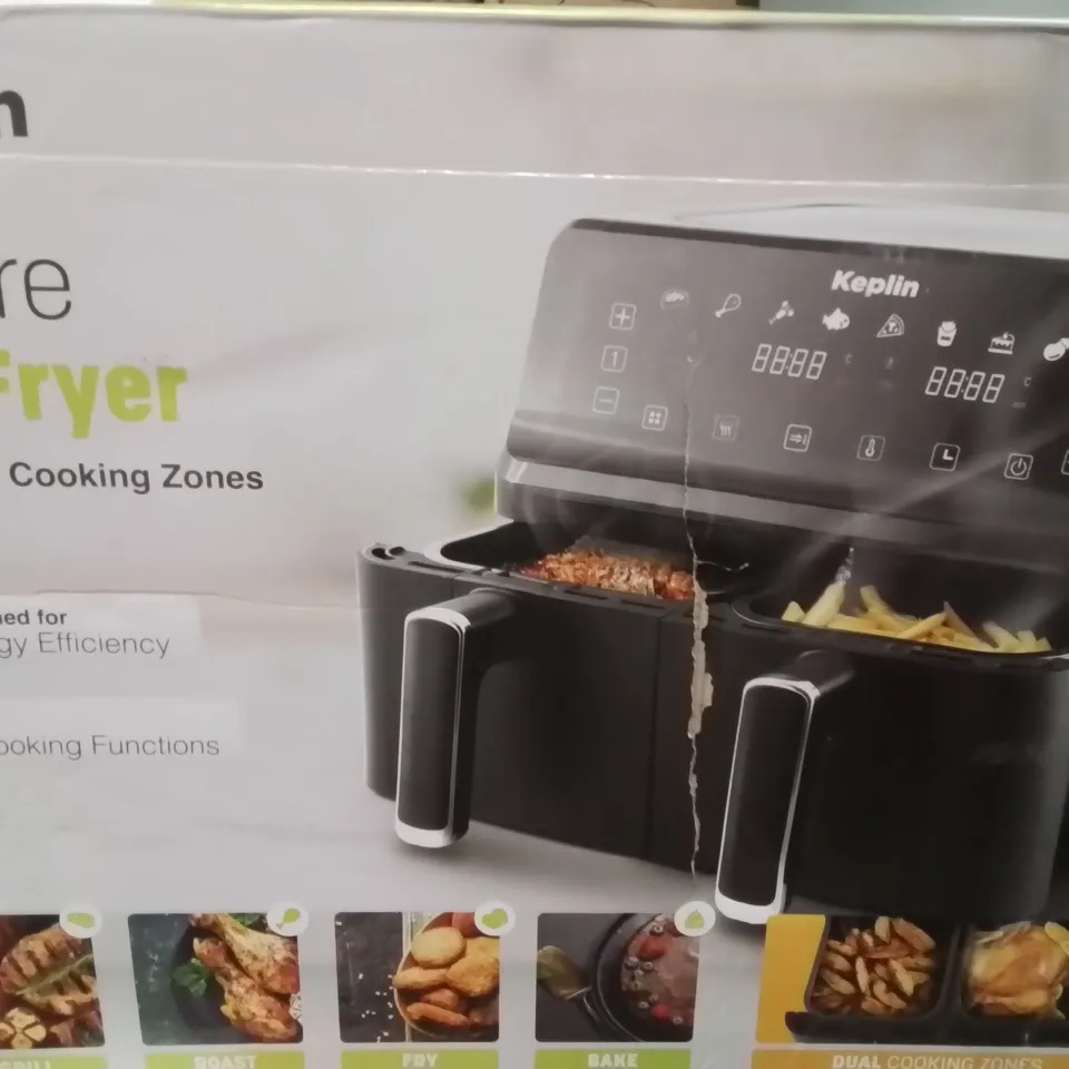 BOXED KEPLIN 9 LITRE DUAL DRAWER AIRFRYER