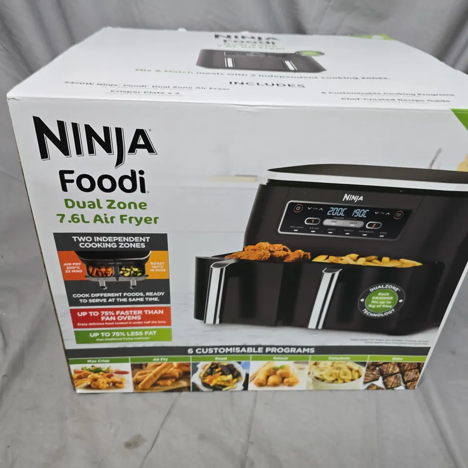 NINJA FOODI DUAL ZONE 7.6L AIR FRYER – BOXED