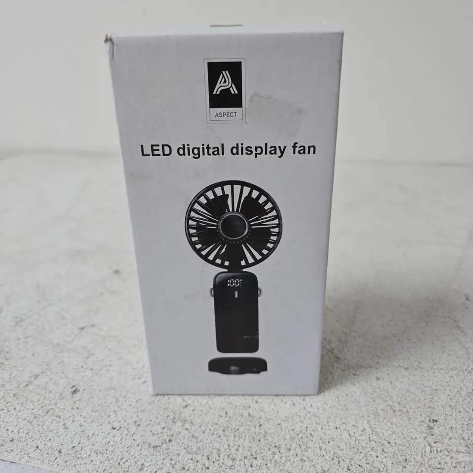 ASPECT LED DIGITAL DISPLAY FAN – BOXED