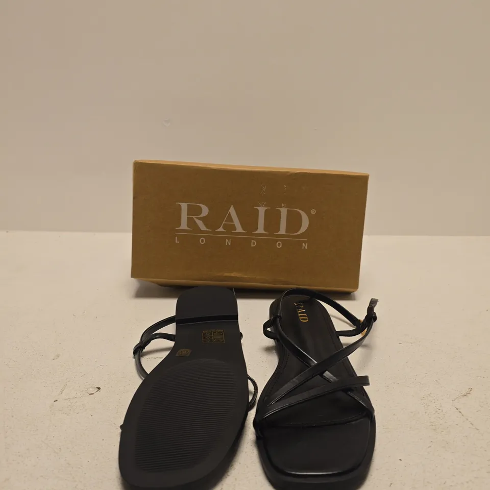 RAID LONDON BLACK SANDALS – BOXED SIZE UK 6