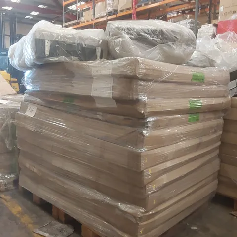 PALLET CONTAINING A VERY LARGE QUANTITY OF ASSORTED DESIGNER FURNITURE PARTS INCLUDING: BED PARTS, SOFA PARTS ECT