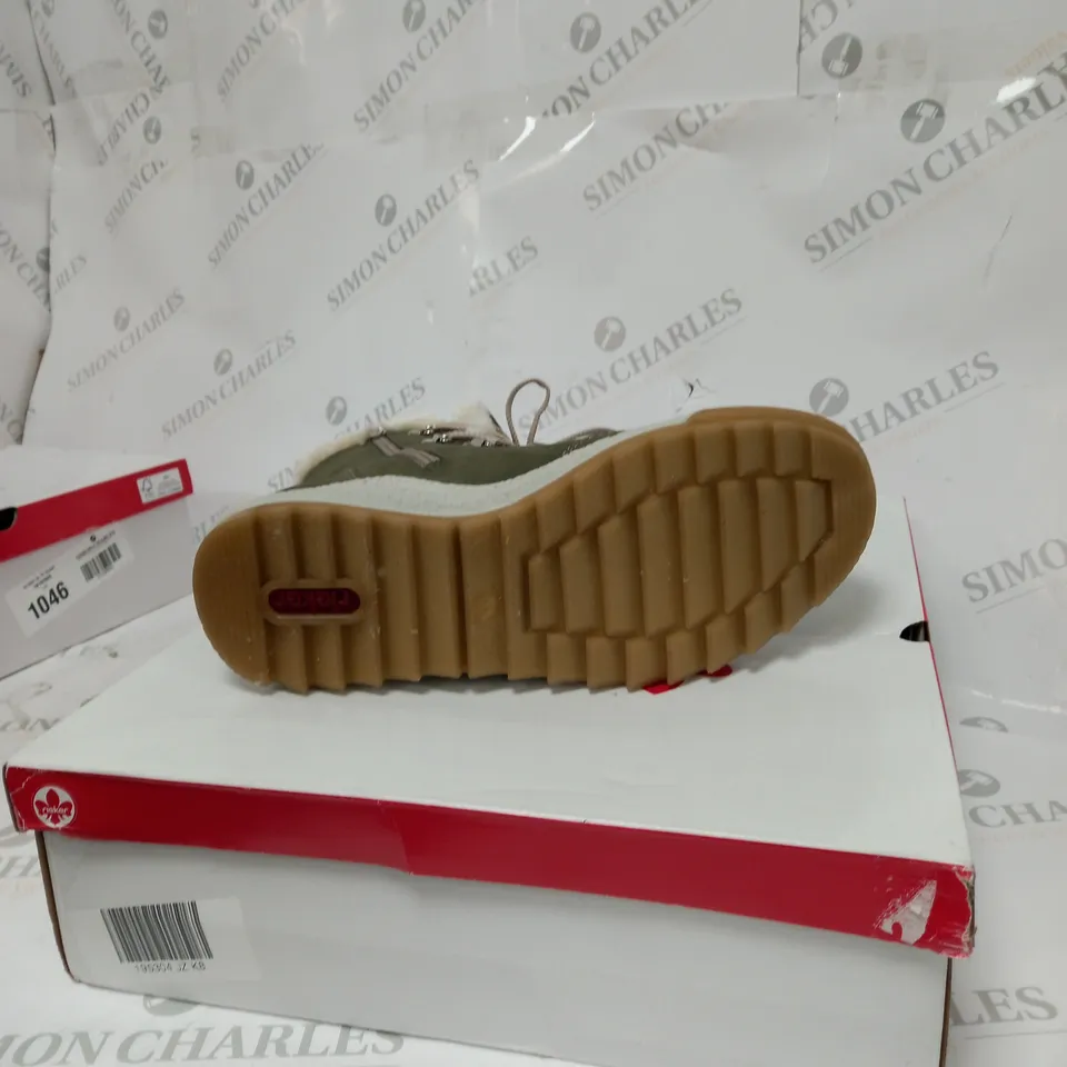 BOXED PAIR OF RIEKER BOOTS SIZE 8