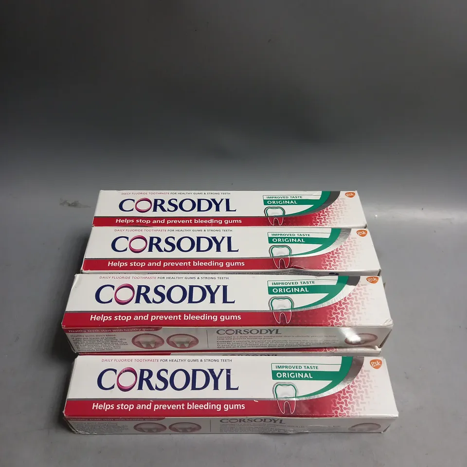 LOT OF 7 TUBES OF CORSODYL ORIGINAL TOOTHPASTE 75ML