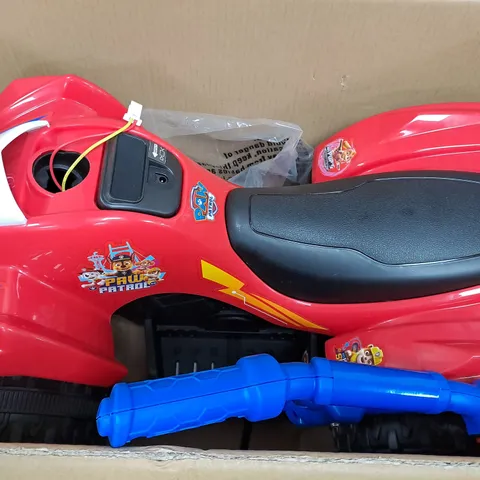 paw patrol kid's ride-on in red