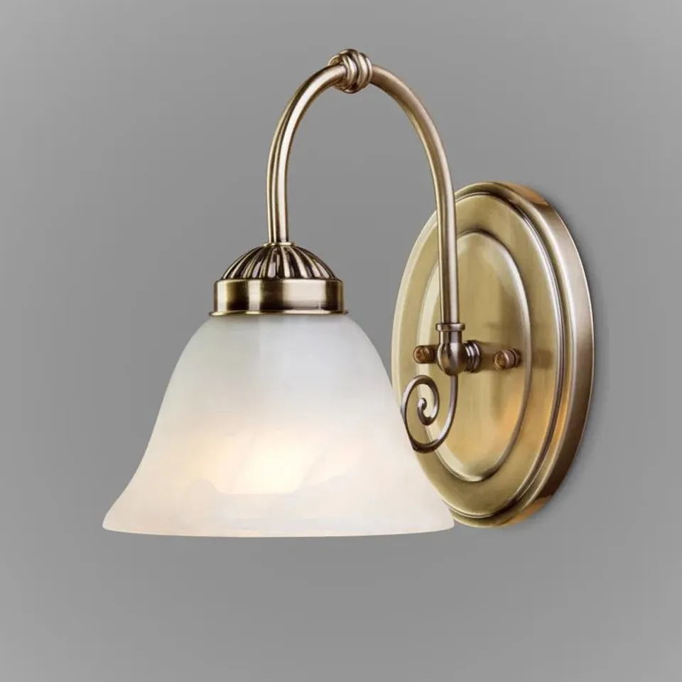 BOXED BRAZELL 1-LIGHT DIMMABLE ANTIQUE BRASS LIGHT