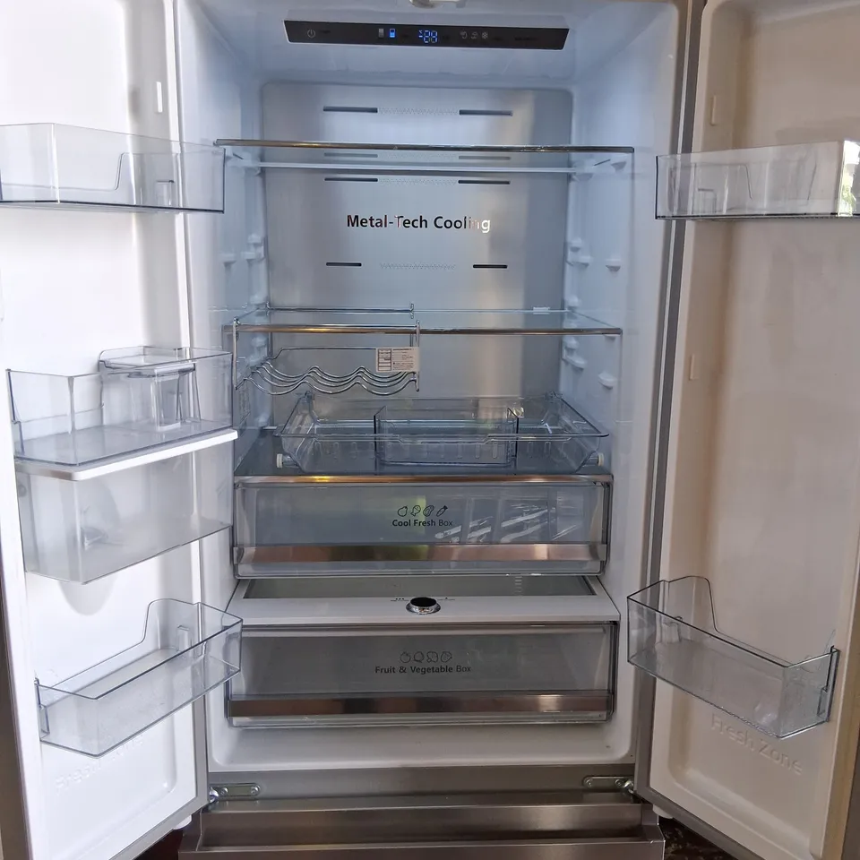 HISENSE RF632N4WIE AMERICAN FRIDGE FREEZER, STAINLESS STEEL, E RATED