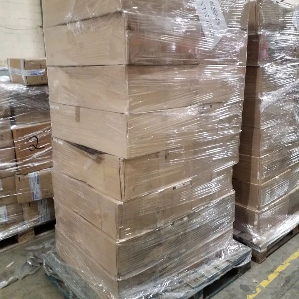 PALLET CONTAINING APPROXIMATELY 16 BOXED 341MM HANDLELSS CURVED DOORS IN ASSORTED COLOURS